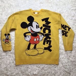 Disney Yellow Mickey Mouse Sweater